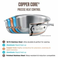 All-Clad Copper Core Saucepan 17 All-Clad Copper Core Saucepan -Cookware Shop Online all clad copper core saucepan 202230 0283 all clad copper core 10 piece cookware set z