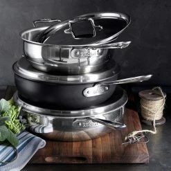 All-Clad d5 Stainless-Steel Essential Pan 30 All-Clad d5 Stainless-Steel Essential Pan -Cookware Shop Online all clad d5 stainless steel essential pan 202240 0008 all clad ns1 nonstick induction essential pan z