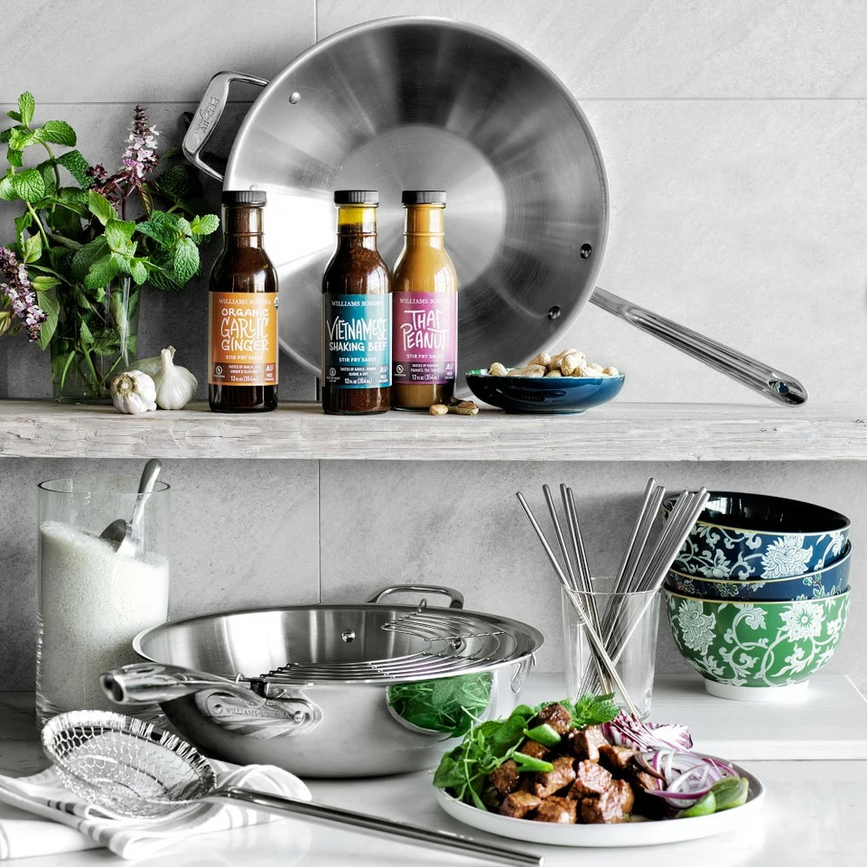 All-Clad d5 Stainless-Steel Stir Fry Wok 2 All-Clad d5 Stainless-Steel Stir Fry Wok - Image 2