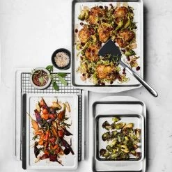 All-Clad Non-Stick Cooling Rack 5 All-Clad Non-Stick Cooling Rack -Cookware Shop Online all clad nonstick cooling rack 202113 0037 all clad d3 stainless steel rectangular ovenware z