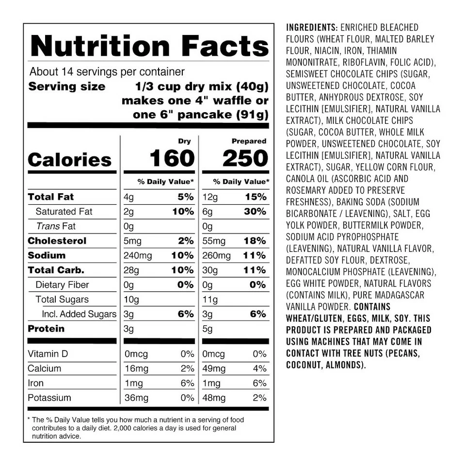 Williams Sonoma Chocolate Chip Pancake & Waffle Mix 4 Williams Sonoma Chocolate Chip Pancake & Waffle Mix - Image 4