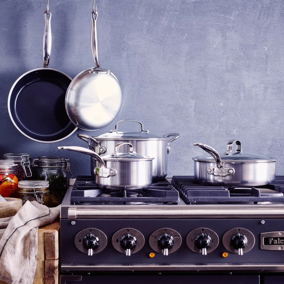 GreenPan™ Premiere Stainless Steel Ceramic Non-Stick 11-Piece Cookware Set 6 GreenPan™ Premiere Stainless Steel Ceramic Non-Stick 11-Piece Cookware Set - Image 6