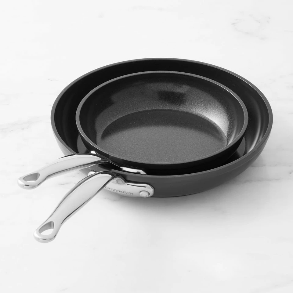 GreenPan™ Premiere Hard Anodised Ceramic Non-Stick Frying Pan Set 1 GreenPan™ Premiere Hard Anodised Ceramic Non-Stick Frying Pan Set