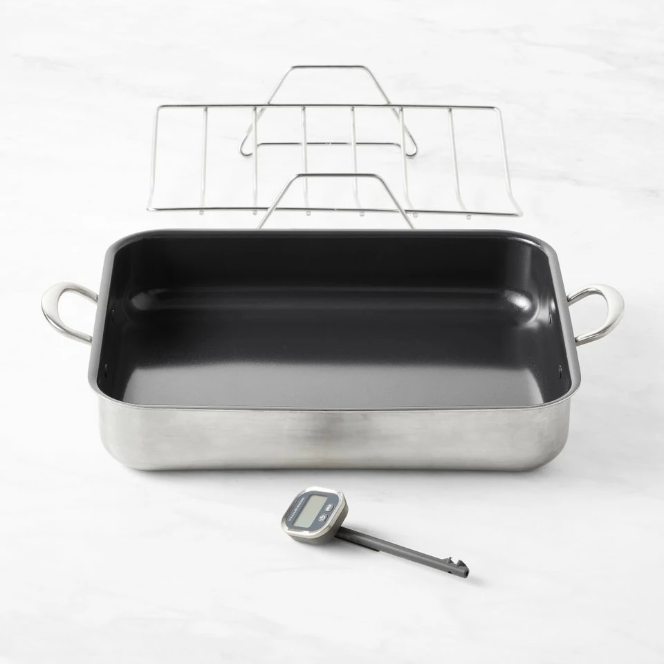 GreenPan™ Premiere Ceramic Non-Stick Roasting Pan, 41 cm 3 GreenPan™ Premiere Ceramic Non-Stick Roasting Pan, 41 cm - Image 3