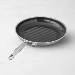 GreenPan™ Premiere Stainless Steel Ceramic Non-Stick Round Grill Pan