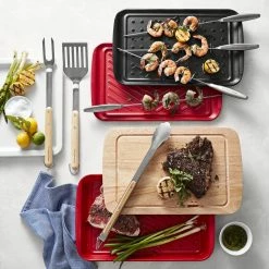 Grill Prep Trays, Set of 2 14 Grill Prep Trays, Set of 2 -Cookware Shop Online grill prep trays 202218 0003 williams sonoma stainless steel skewers z