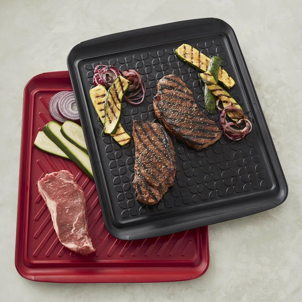 Grill Prep Trays, Set of 2 1 Grill Prep Trays, Set of 2