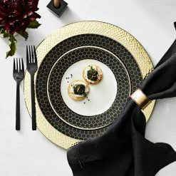 Honeycomb Dinner Plates 7 Honeycomb Dinner Plates -Cookware Shop Online honeycomb dinner plate 202240 0074 hammered gold charger plate z