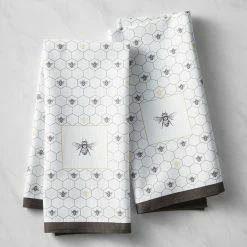 Honeycomb Tea Towels, Set of 2