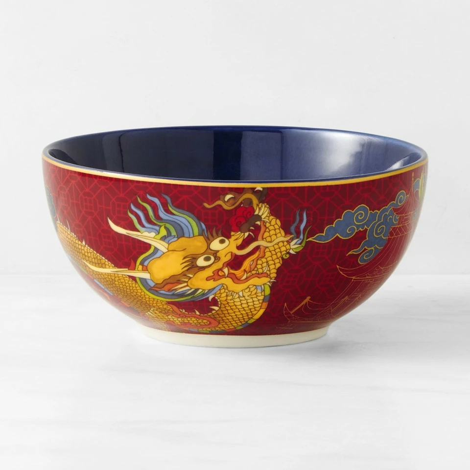 Lunar Noodle Bowls, Set of 4, Mixed 4 Lunar Noodle Bowls, Set of 4, Mixed - Image 4