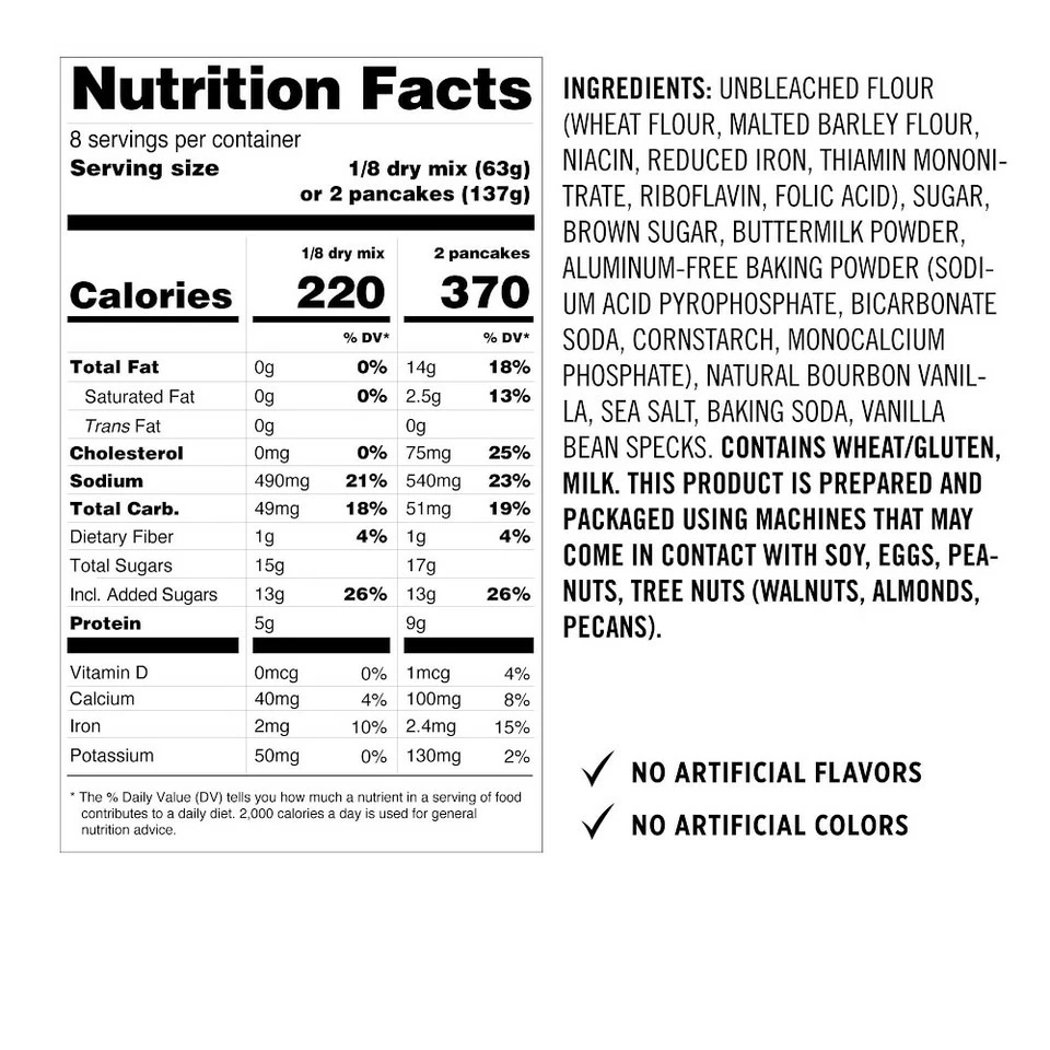Nielsen-Massey Vanilla Bean Pancake & Waffle Mix 2 Nielsen-Massey Vanilla Bean Pancake & Waffle Mix - Image 2