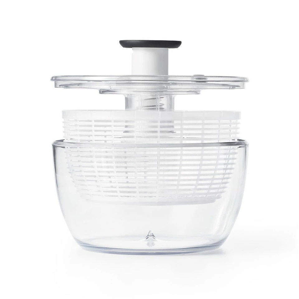OXO Small Salad Spinner, Clear 4 OXO Small Salad Spinner, Clear - Image 4