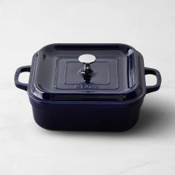 Staub Stoneware Square Covered Baker - Cranberry