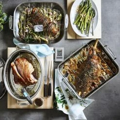 Williams Sonoma Stainless Steel Ultimate Roasting Pan 11 Williams Sonoma Stainless Steel Ultimate Roasting Pan -Cookware Shop Online williams sonoma stainless steel ultimate roaster 202240 0047 all clad stainless steel flared roasting pans z