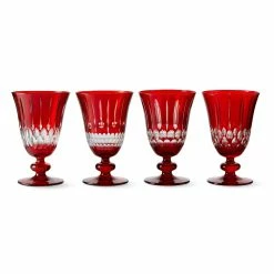 Cookware Shop Online 11 Wilshire Jewel-Cut Red Mixed Goblets, Set of 4